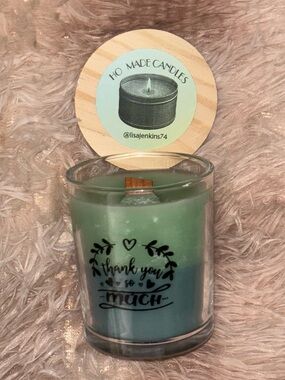 Cucumber melon Wood Wick Glass Candle — 'Thank You So Much'